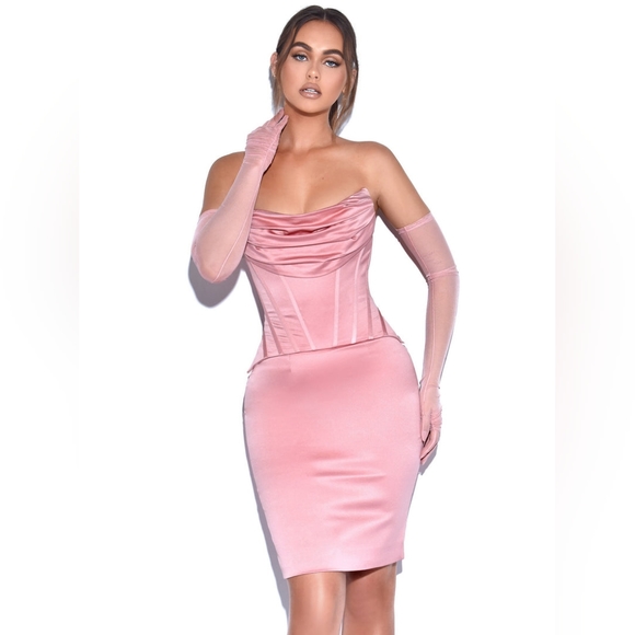 🩷 Qira Blush Mesh Opera-length Gloves 🩷 - Picture 9 of 13